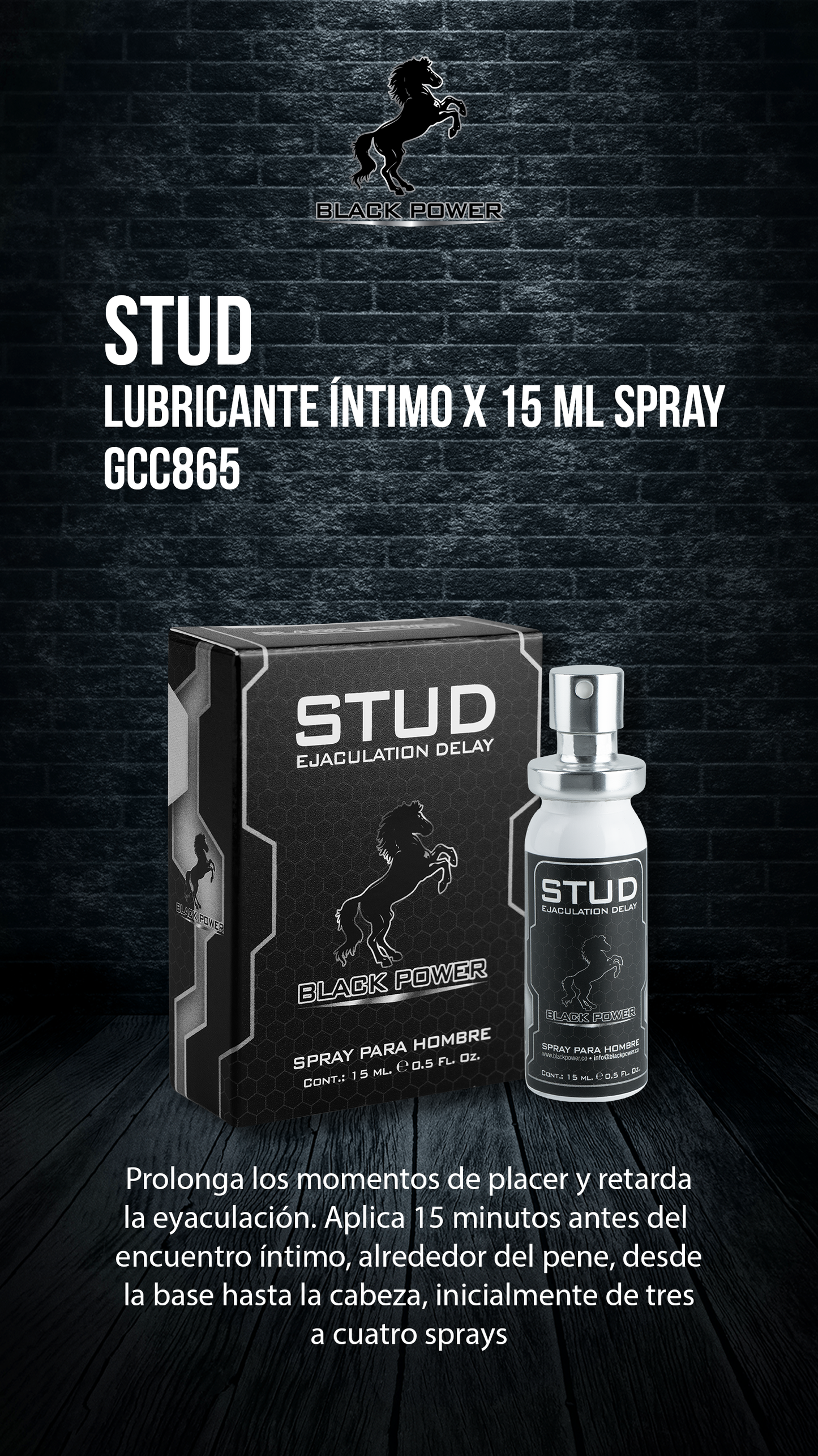 RETARDANTE STUD SPRAY X 15 ML