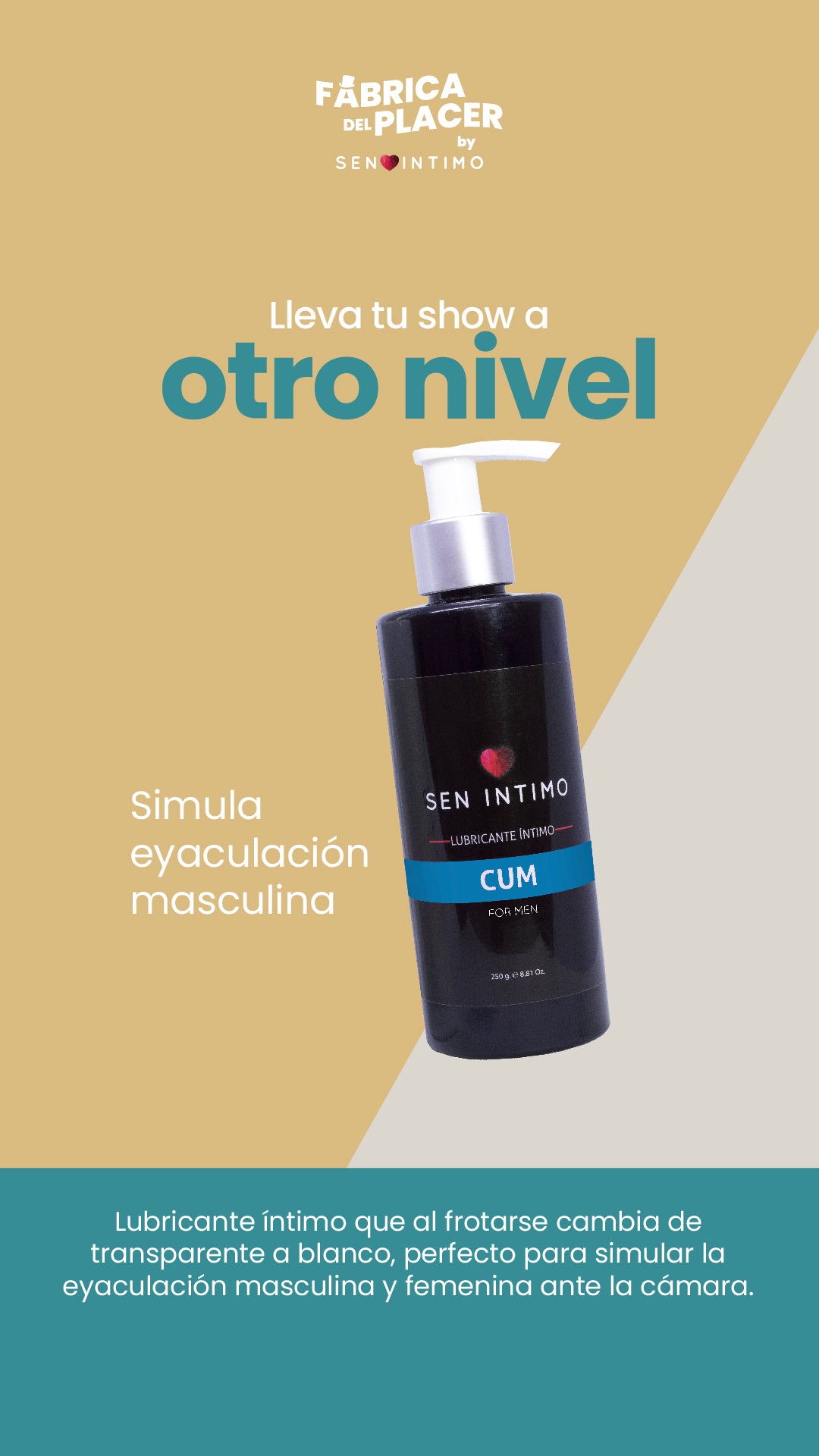 LUBRICANTE INTIMO CUM FOR MEN 250ML SEN INTIMO