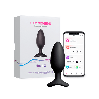 PLUG ANAL VIBRADOR HUSH 2 1.5 PULGADAS CONTROLADO POR APP GLOBAL LOVENSE