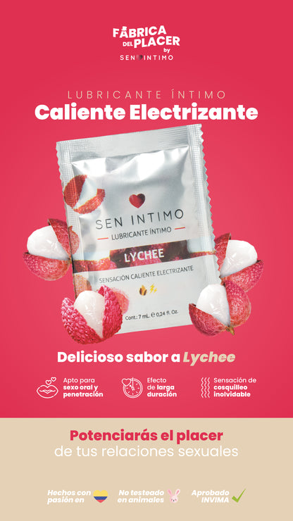 LUBRICANTE INTIMO ELECTRIZANTE CALIENTE LYCHEE 7 ML