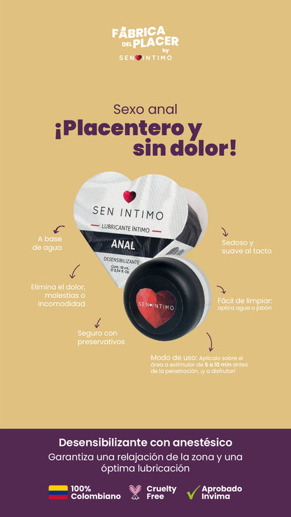 LUBRICANTE INTIMO ANAL DESENSIBILIZANTE X 10 ML SEN INTIMO