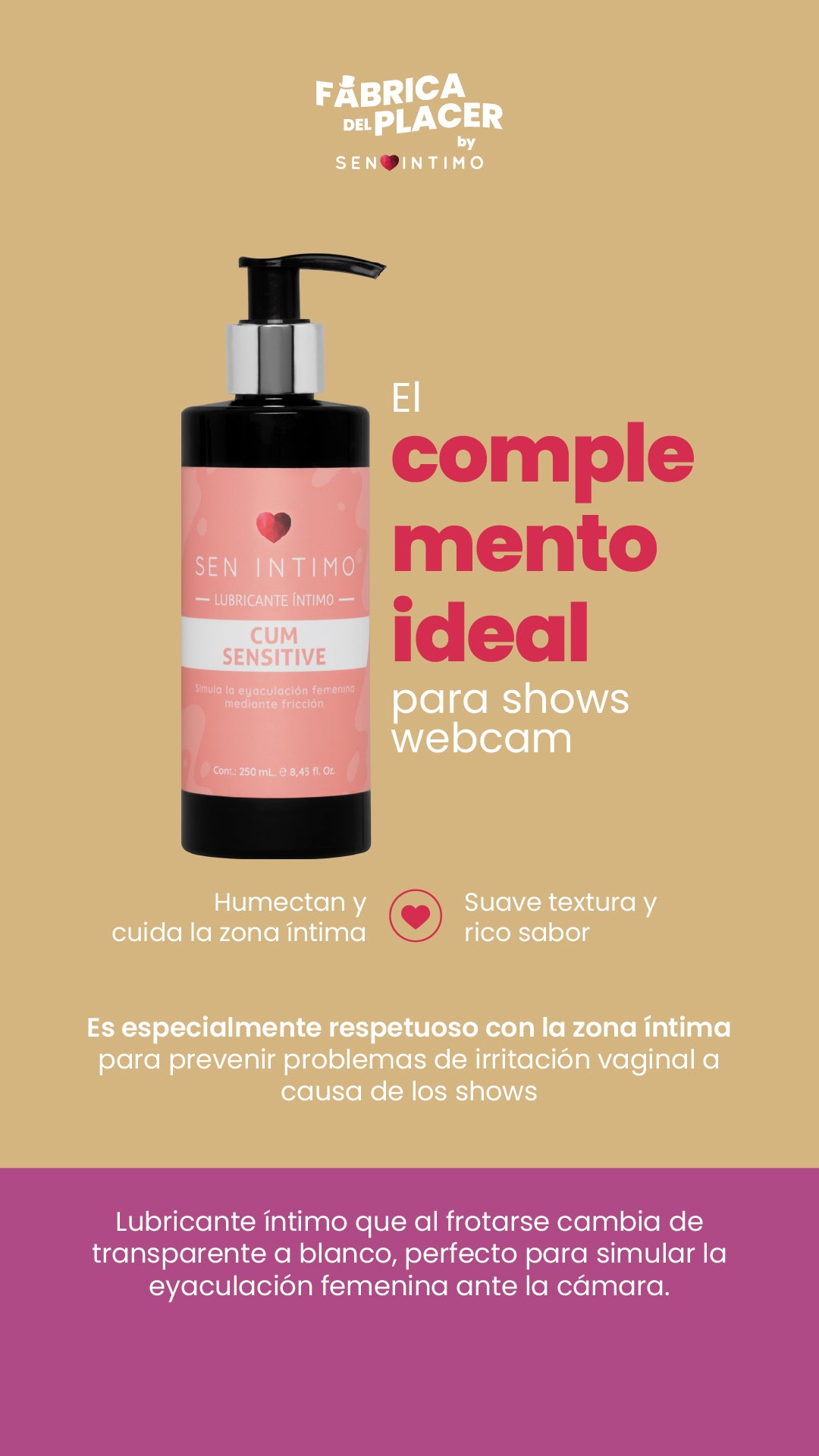 LUBRICANTE CUM SENSITIVE SIMULA EYACULACION FEMENINA 250 ML