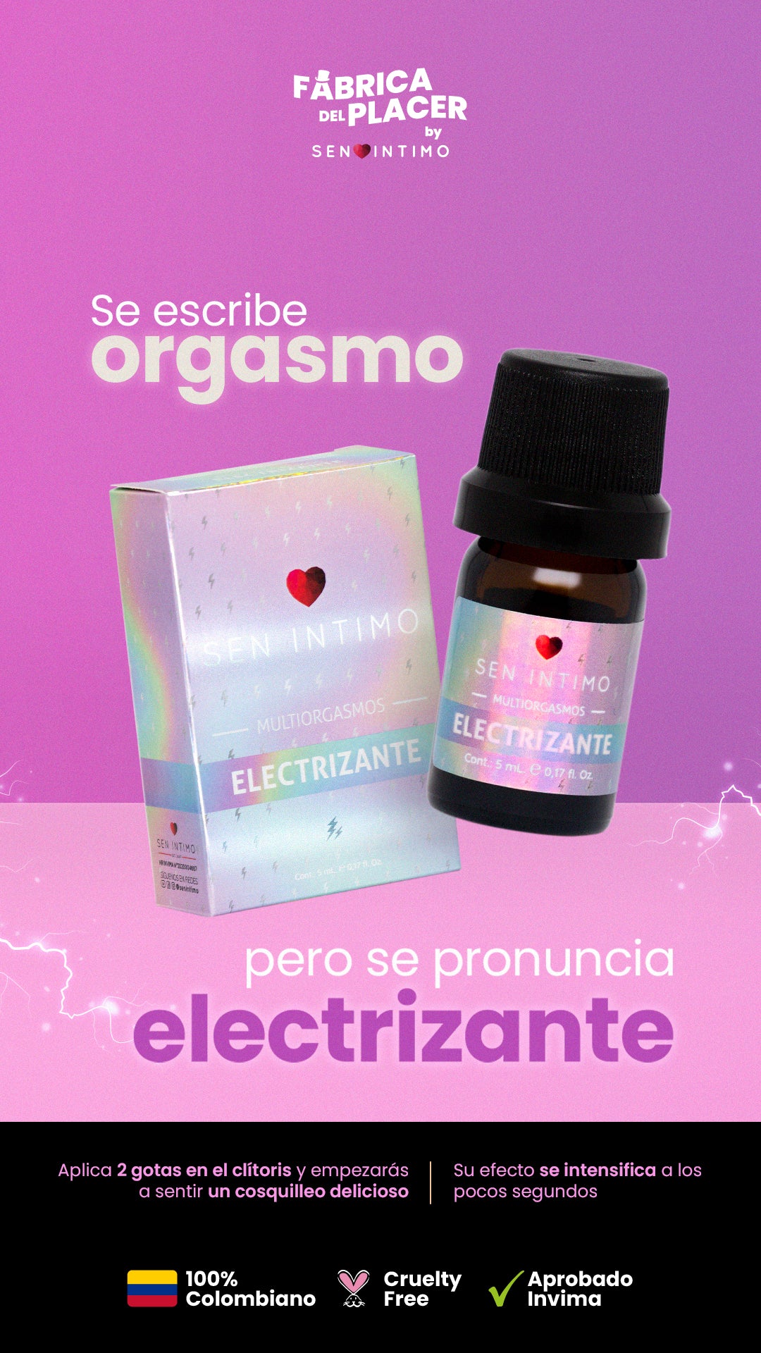 MULTIORGASMO ELECTRIZANTE Multiorgasmos Electrizante x 5 ml by Sen Íntimo