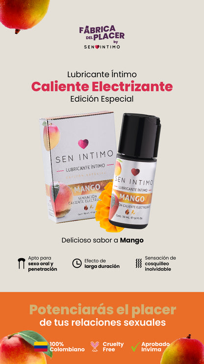 LUBRICANTE INTIMO MANGO SENSACION CALIENTE ELECTRIZANTE 30 ML SEN INTIMO
