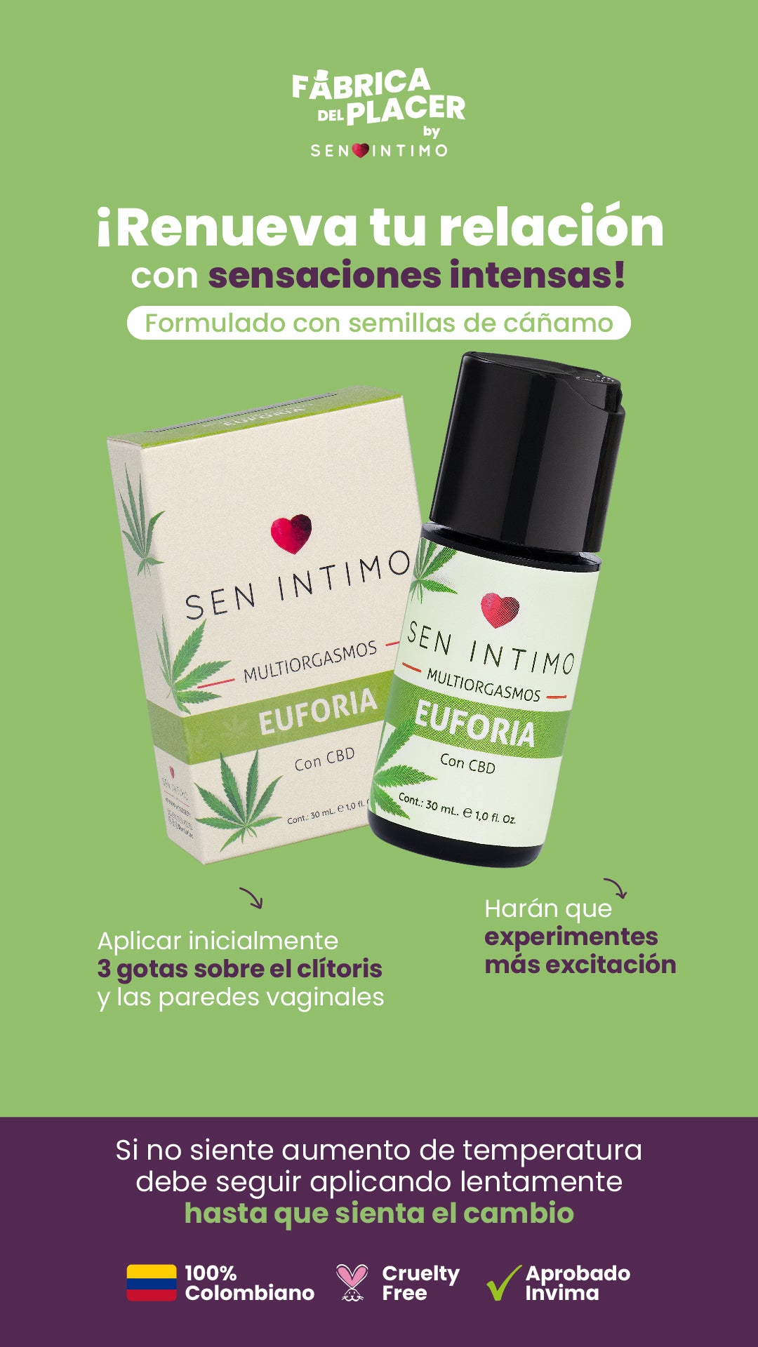 LUBRICANTE INTIMO EUFORIA X 30 ML