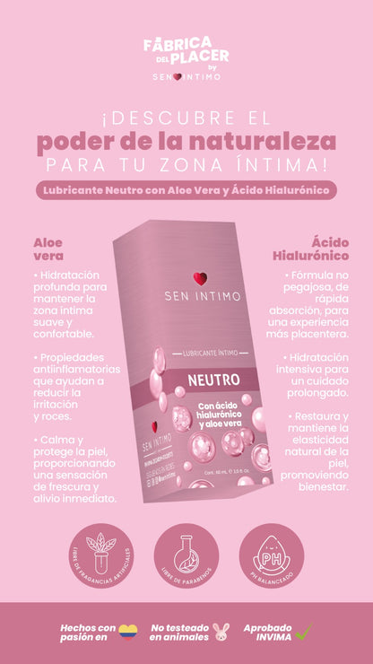LUBRICANTE INTIMO NEUTRO CON ACIDO HIALURONICO Y ALOE VERA