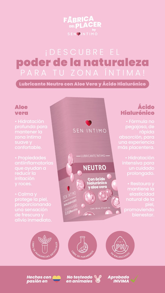 LUBRICANTE INTIMO NEUTRO CON ACIDO HIALURONICO Y ALOE VERA